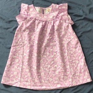 Boutique Girls Spring/Summer Dress Purple White Flowers Sz 100 (3-4Y)
